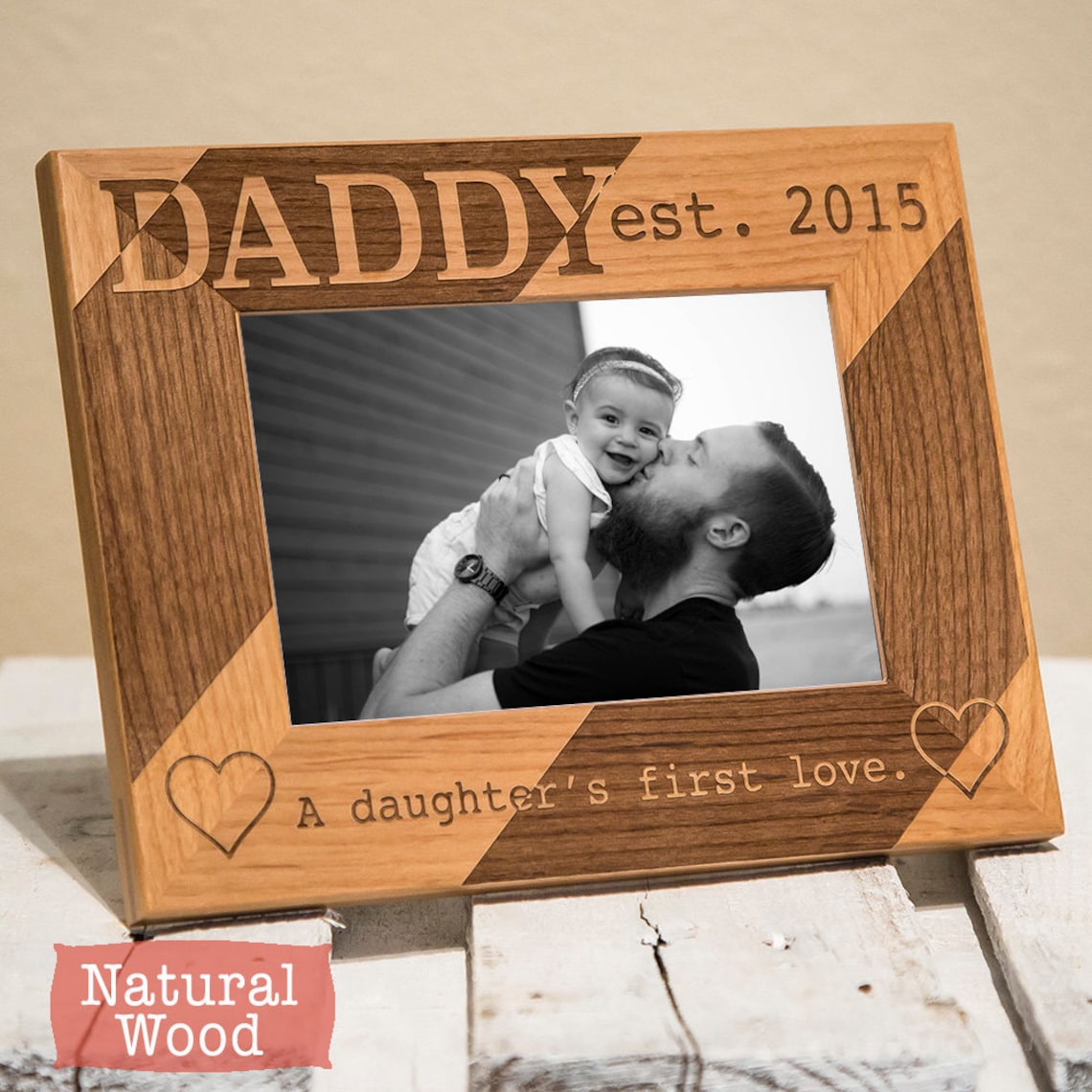 Personalized Dad Picture Frame from Daughter Includes Names Etsy