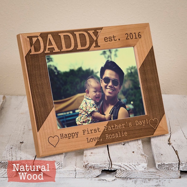 Personalized Father's Day Picture Frame | First Father's Day Picture Frame | New Daddy Gift | Gift for New Parents | Custom Gift for Daddy 