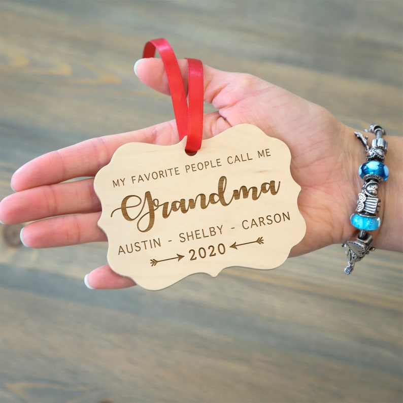 2021 Personalized Grandma Christmas Ornament, Grandma Gift Under 15, Inexpensive Xmas Gift For Grandma, Thoughtful Grandmother Present image 2