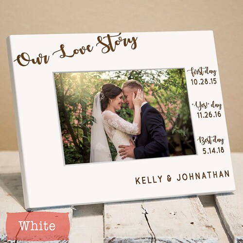 Wedding Couple Personalized Picture Frame Anniversary Gift - Etsy