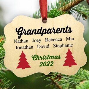 2022 Grandparents & Grandchildren Christmas Ornament, 3 Designs To Choose From, Grandkids, Family Ornament, Stocking Stuffer image 2