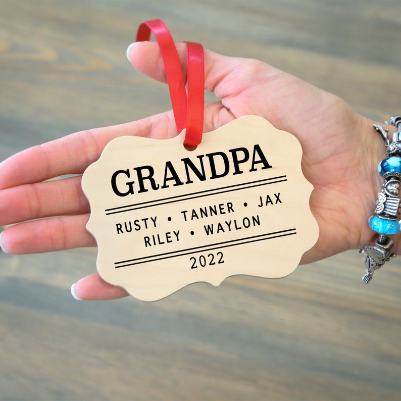 2022 Grandparents & Grandchildren Christmas Ornament, 3 Designs To Choose From, Grandkids, Family Ornament, Stocking Stuffer image 4