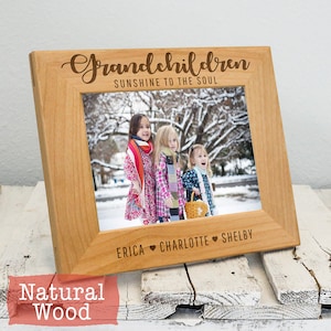 Personalized Grandchildren Picture Frame, Sunshine to the Soul, Includes Grandkids Names, Gift Box, Custom Mothers Day Fathers Day Gift 2025