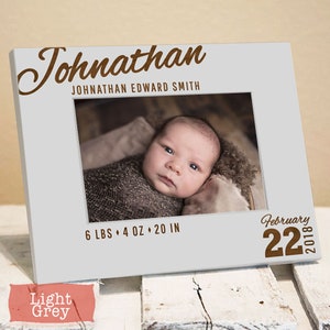 Personalized Baby Picture Frame | Birth Announcement Frame | Newborn Picture Frame | Picture Frame for New Parents | New Baby Gift | Nursery