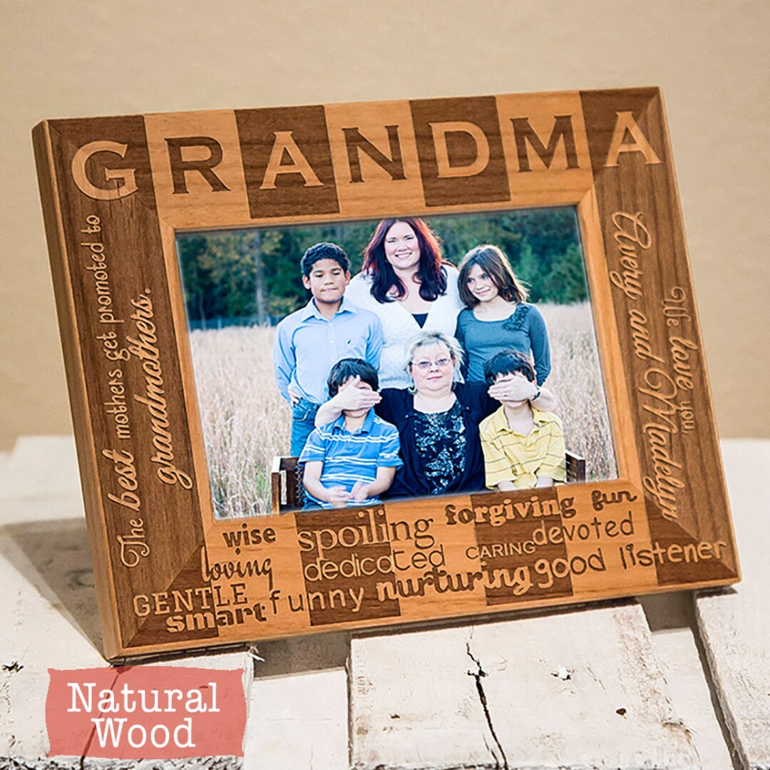 Personalized Picture Frame for Grandma Includes Grandchildren Etsy