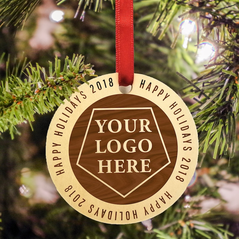 Logo Ornament Corporate Christmas Ornament Business  Etsy