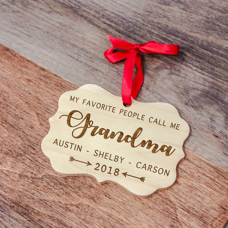 2021 Personalized Grandma Christmas Ornament, Grandma Gift Under 15, Inexpensive Xmas Gift For Grandma, Thoughtful Grandmother Present image 3