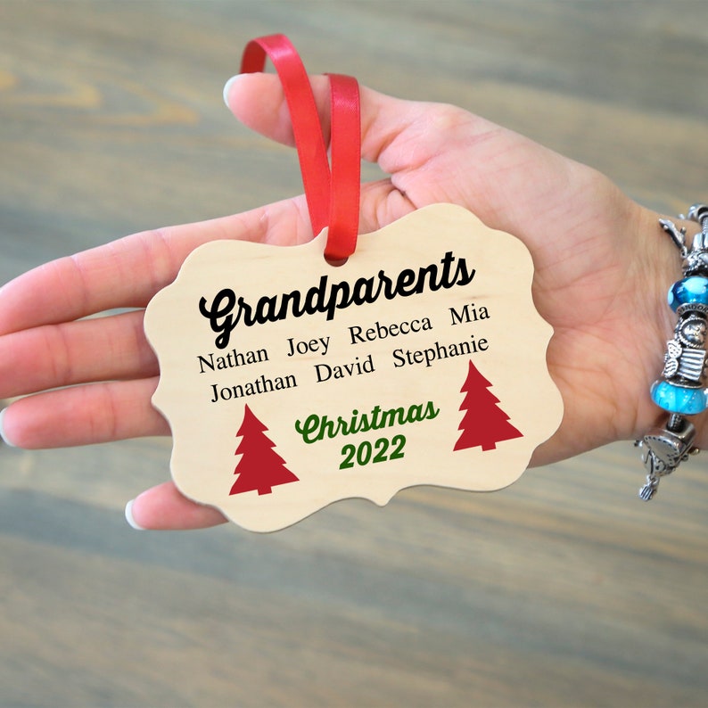 2022 Grandparents & Grandchildren Christmas Ornament, 3 Designs To Choose From, Grandkids, Family Ornament, Stocking Stuffer image 5