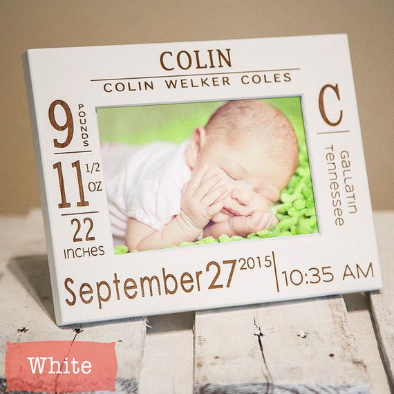 Personalized Birth Announcement Picture Frame Gift for New