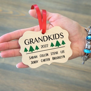 2022 Grandparents & Grandchildren Christmas Ornament, 3 Designs To Choose From, Grandkids, Family Ornament, Stocking Stuffer image 6