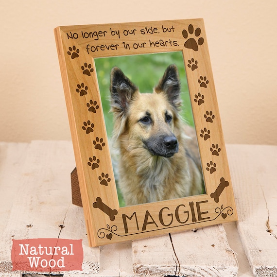 Sympathy Gift for Lost Dog Personalized Sympathy Frame Personalized Pet Remembrance Frame Engraved on Wood