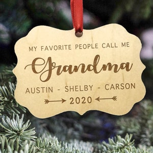 2021 Personalized Grandma Christmas Ornament, Grandma Gift Under 15, Inexpensive Xmas Gift For Grandma, Thoughtful Grandmother Present image 1