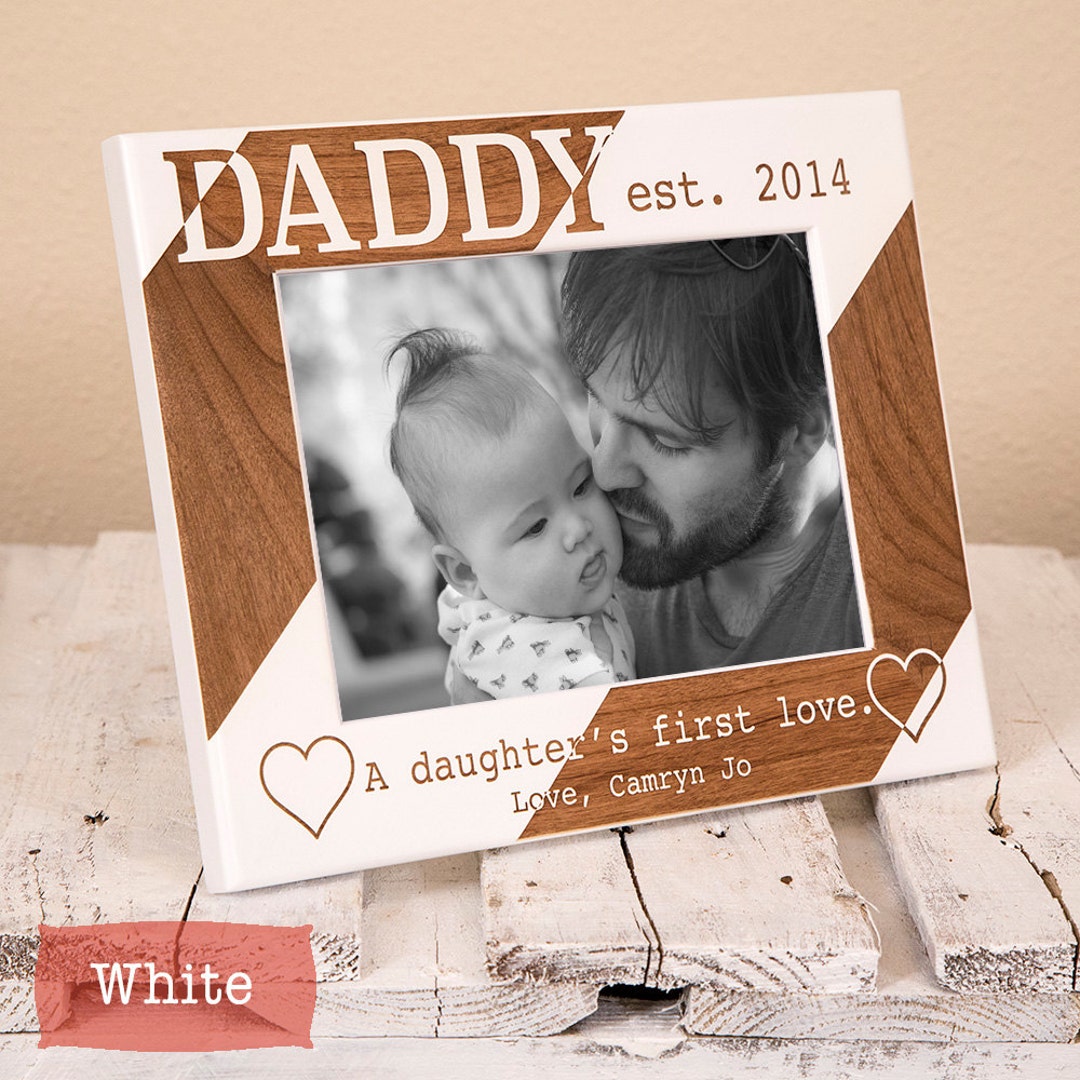 Personalized Dad Picture Frame From Daughter, Includes Names