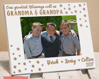 Greatest Blessings Frame for Grandparents From Grandkids
