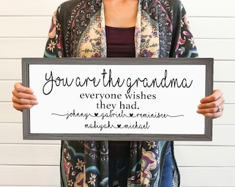 Personalized Grandma Wishes Sign