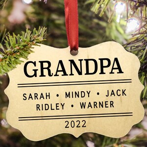 2022 Grandparents & Grandchildren Christmas Ornament, 3 Designs To Choose From, Grandkids, Family Ornament, Stocking Stuffer image 1