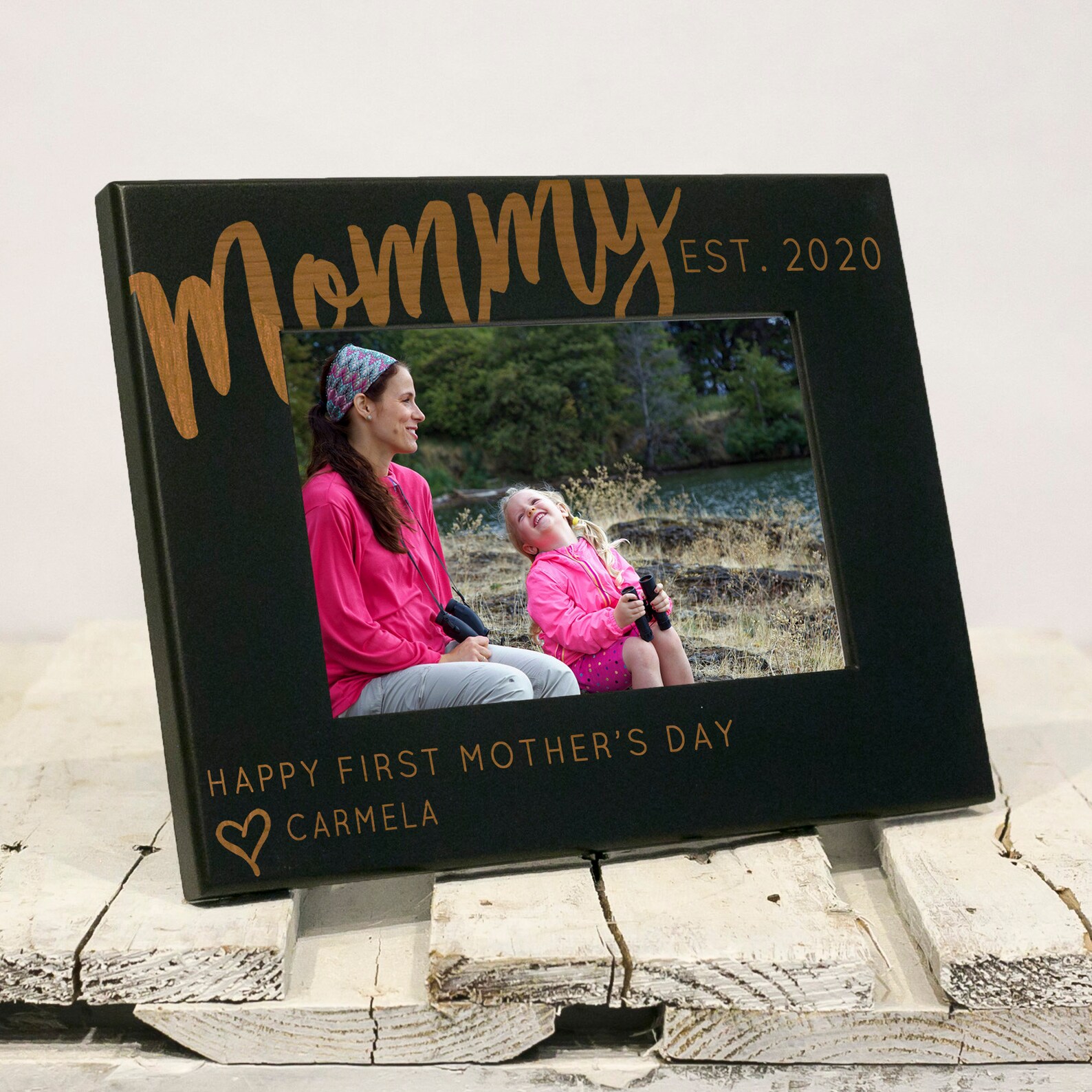 Personalized mommy picture frame son daughter names mothers etsy