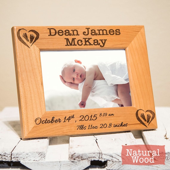 Personalized Birth Announcement Picture Frame Engraved On Image 0