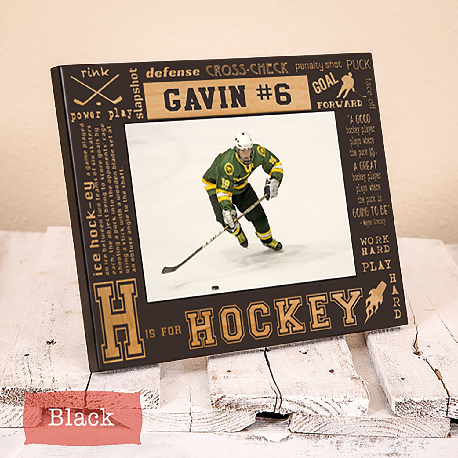 Hockey Picture Frame Hockey Gift Personalized Picture Etsy Canada