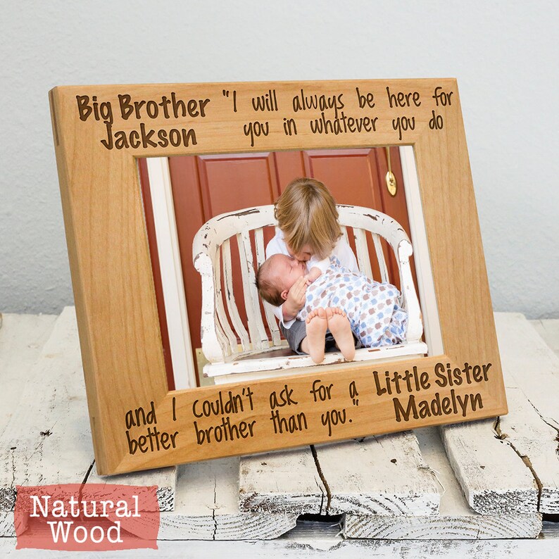 Personalized Sibling Picture Frame | Custom Picture Frame for Siblings | Big Brother and Little Brother Gift | Big Brother and Little Sister 