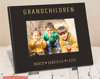 Personalized Picture Frame for Grandparents, Includes Grandkids Names, Gift Box, Gift for Grandma, Grandpa, From Grandchildren