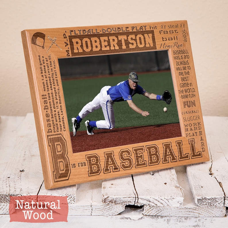 Personalized Baseball Picture Frame Team Gift Image 0