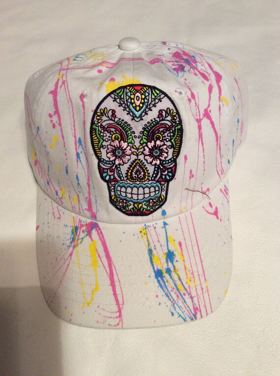 sugar skull baseball cap