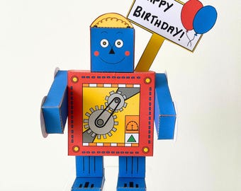 3D Paper Robot Craft: Printable Paper Toy or Personalised Gift