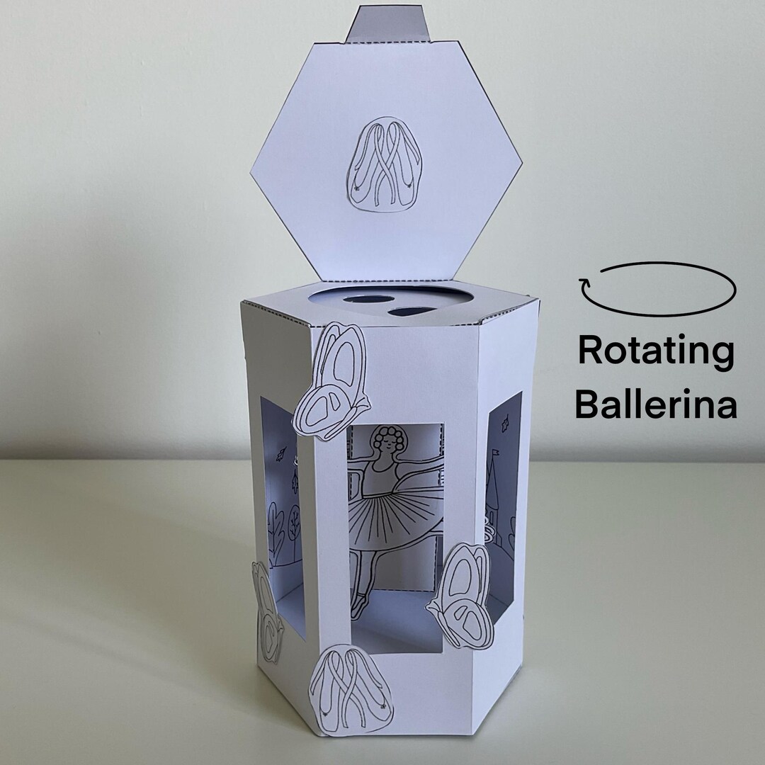 Paper Model Walzer 3D Paper Rotating Ballerina, Paper Model Making, Printable PDF Digital ...
