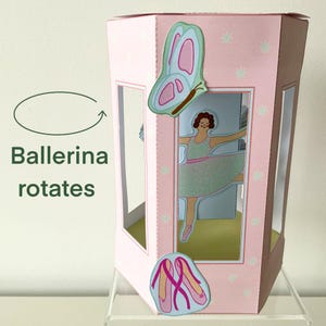 3D Paper Ballerina Printable, Paper Model Making, Ballerina Paper Toy, Ballerina Crafting Idea, Ballerina Automata, Ballerina Decoration