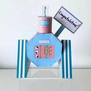 3D Paper Robot Craft: Printable Paper Toy or Personalised Gift