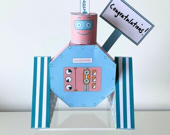 3D Paper Robot Craft: Printable Paper Toy or Personalised Gift