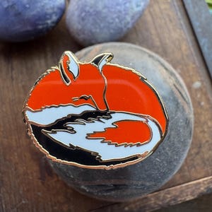 Sleeping Fox Hard Enamel Pin