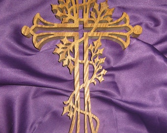 detailed oak cross