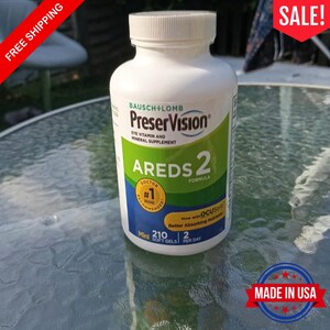 Bausch + Lomb Preservision Areds 2 Eye Vitamin 210 Soft Gels - handmade