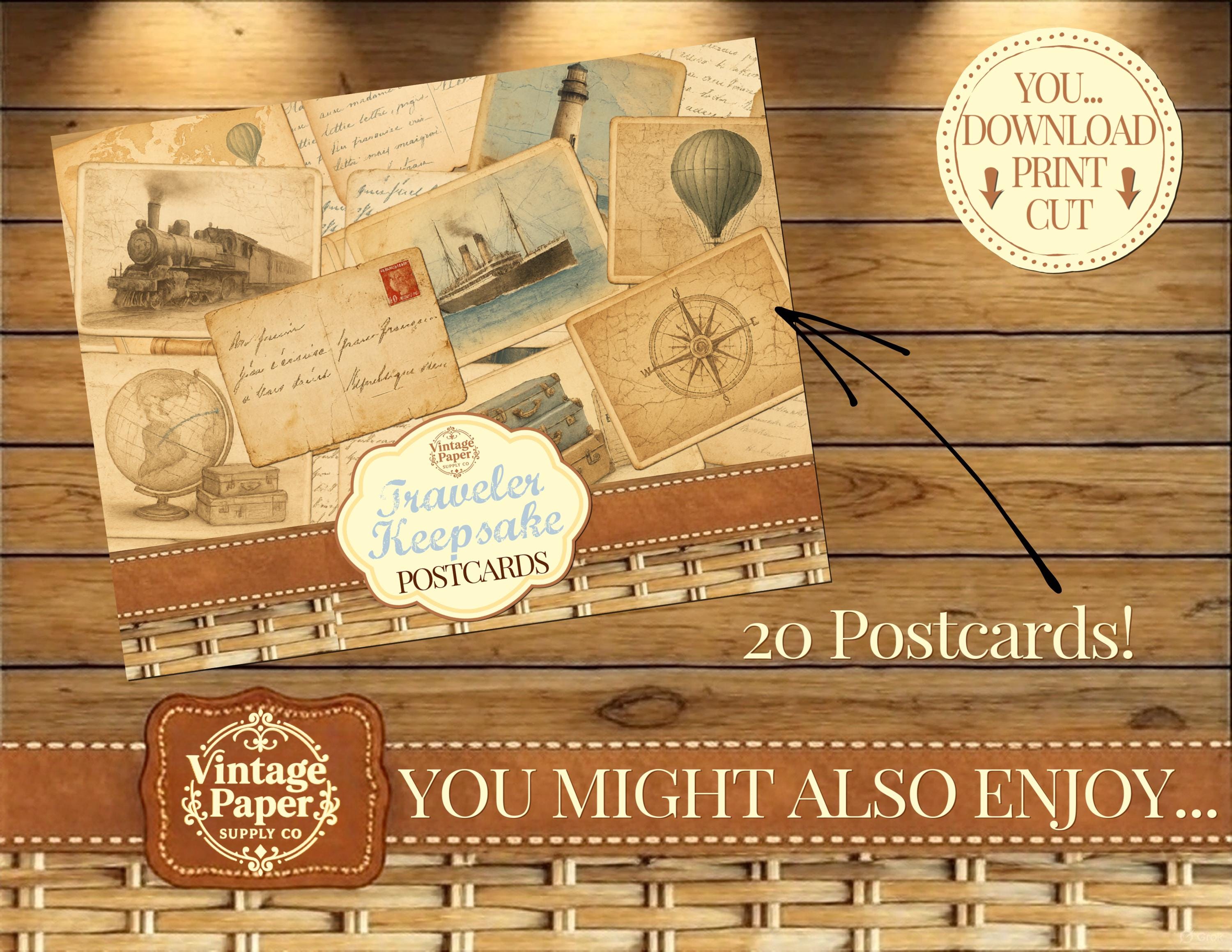 Vintage Travel Ephemera, Junk Journal, Printable, Digital Download ...