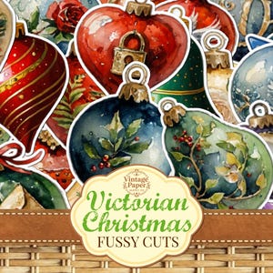 Christmas Fussy Cuts, Junk Journal, Christmas Ephemera, Printable Christmas Images, Victorian Ephemera, Printable Ornament, Printables