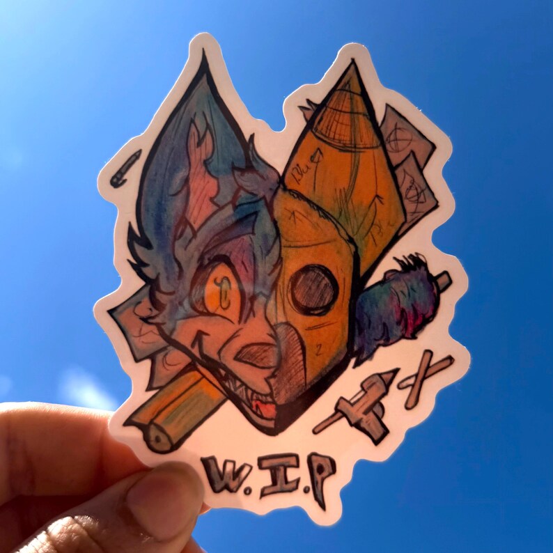 Work in Progress Fursuit (W.I.P) - Vinyl Sticker 4in” - Etsy
