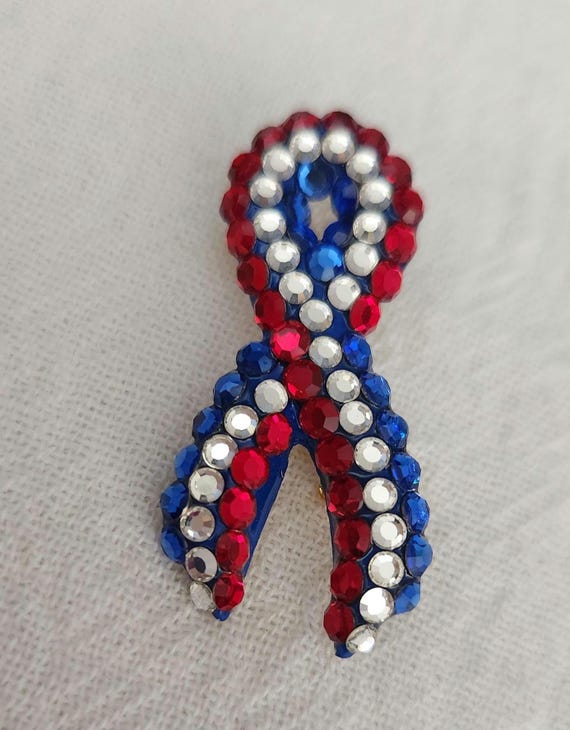 Bellini by Formart Patriotic Ribbon Brooch