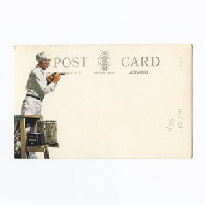 Arte originale del collage di carta su cartolina vintage - Cartolina