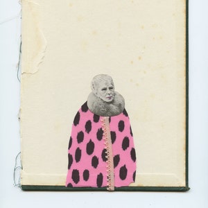 Collage originale di tecniche miste su copertina di libro - Completamente vestito