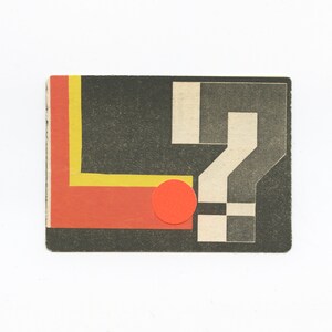 Originele collagekunst op speelkaart, typografische lettertypekunst - 58