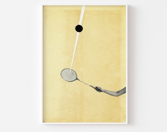 Tennis Druck, Vintage Sport Dekor, moderne Wand Kunst - Tennis Elbow