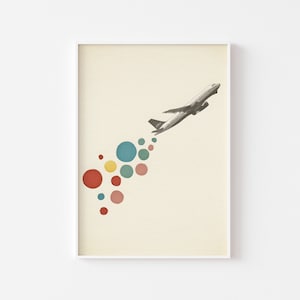 Retro Aeroplane Art Print - Leaving on a Jet Plane