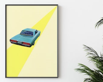 Retro Car Wall Art - Open Road