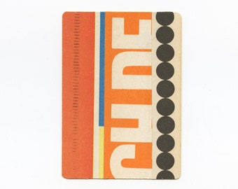 Oranje typografiekunstwerk op speelkaart - 57