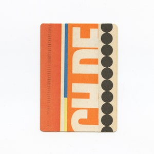 Orange Typography Artwork on Playing Card - 57