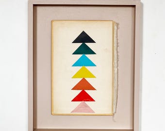 Modern abstract kunstwerk in regenboogkleuren - Up