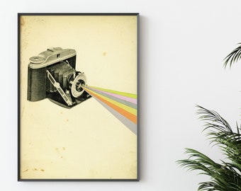 Camera Art Print, Photography Gifts, Pop Art Print - It's a Colourful World