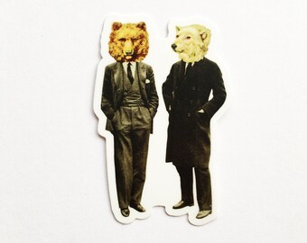 Bear Sticker, Vinyl Sticker, Device Decal - The Likely Lads